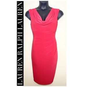 New Ralph Lauren coral red sleeveless dress